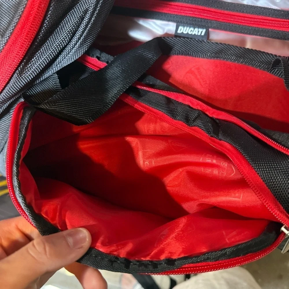 Ducati Corse Duffel Barrel Sport Bag Black and Red 23 inch Travel Novelty